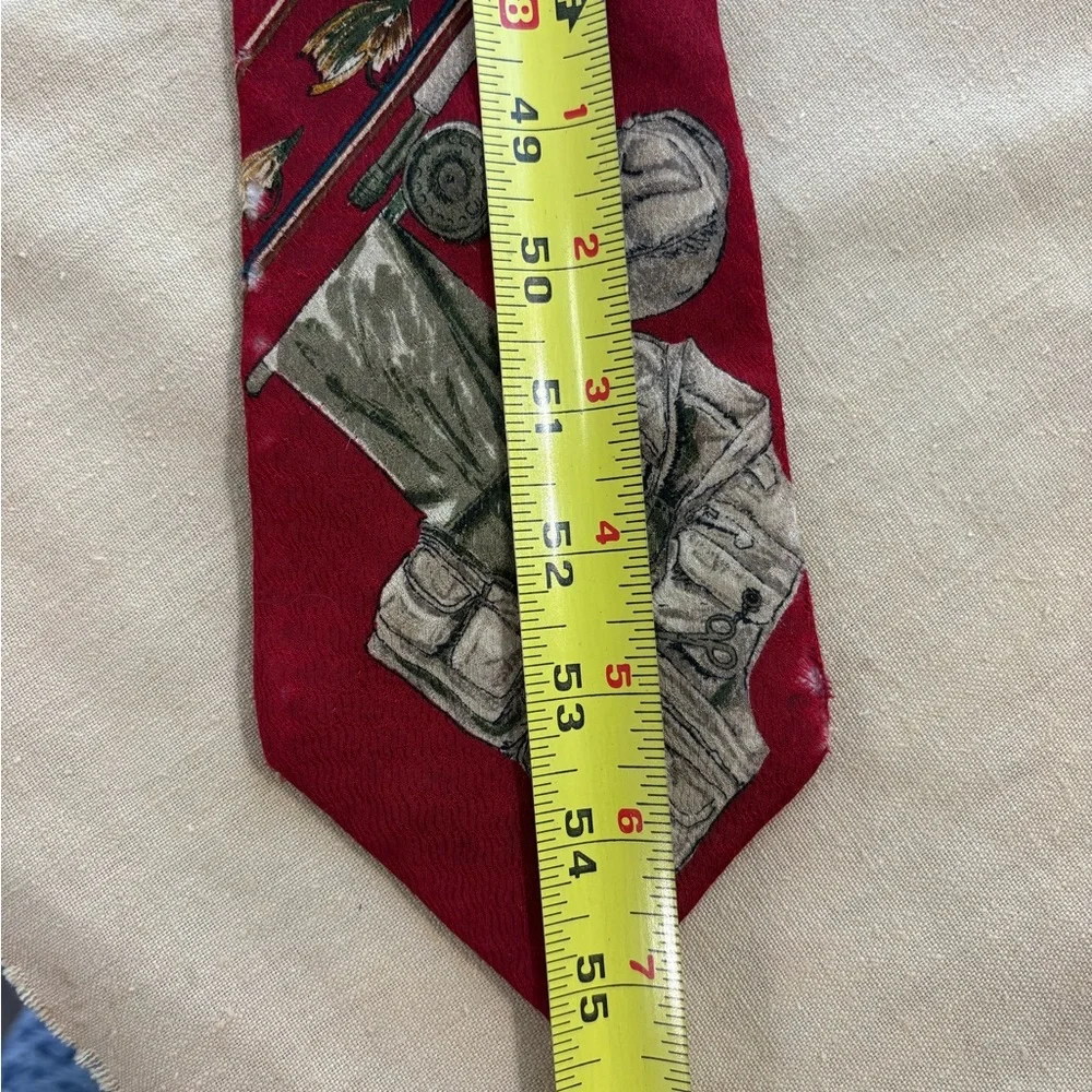 American Angler Red Outdoor Adventure Tie - Picture 4 of 5